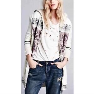Free People Alpine Escape Nordic Knit Small Cardigan Sweater